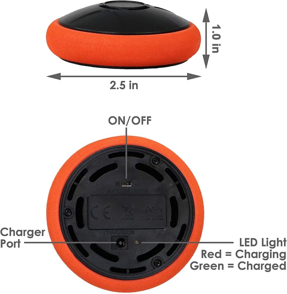 Air Hockey Pucks and Paddles - Rechargeable Floating Air Hockey Pucks for Any Flat Surface, Include a Charging Cable and Electronic Rechargeable Air Hockey Pucks, 2 Air Hocky Strikers