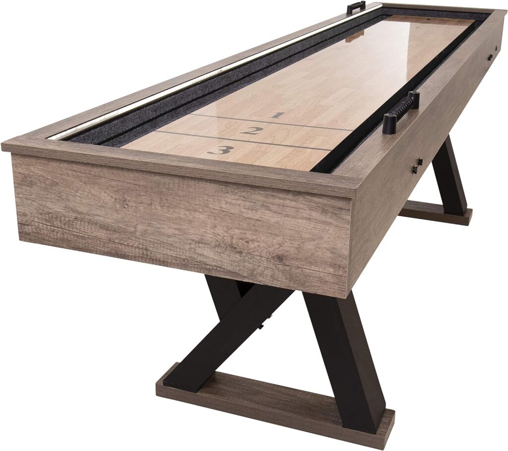 American Legend Kirkwood 9’ LED Light Up Shuffleboard Table with Bowling