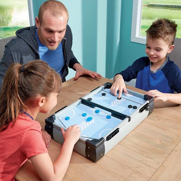 franklin-sports-sling-puck-shuffleboard-tabletop-game-2-in-1-fast-action-puck-shooting-game-set-for-kids-adults-family-g-2