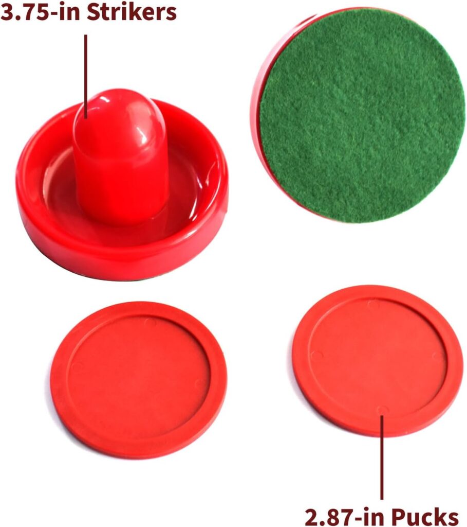 Hathaway Air Hockey Strikers and Puck Set, Red, 3.75/2.875-Inch (BG1007)