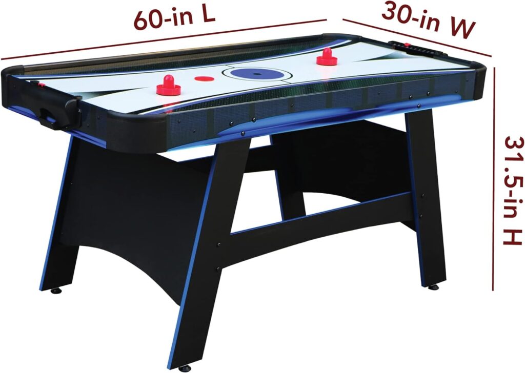 Hathaway Bandit 5-Ft Air Hockey and Table Tennis Multigame Table, Great for Family Game Rooms, Includes Strikers, Pucks, Paddles, Balls and net/Post Set