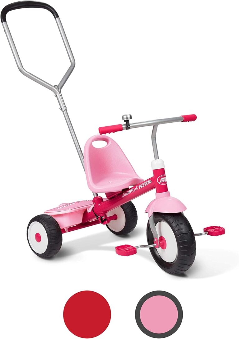 radio-flyer-deluxe-steer-stroll-trike-kids-and-toddler-tricycle-pink-kids-bike-age-2-5-years