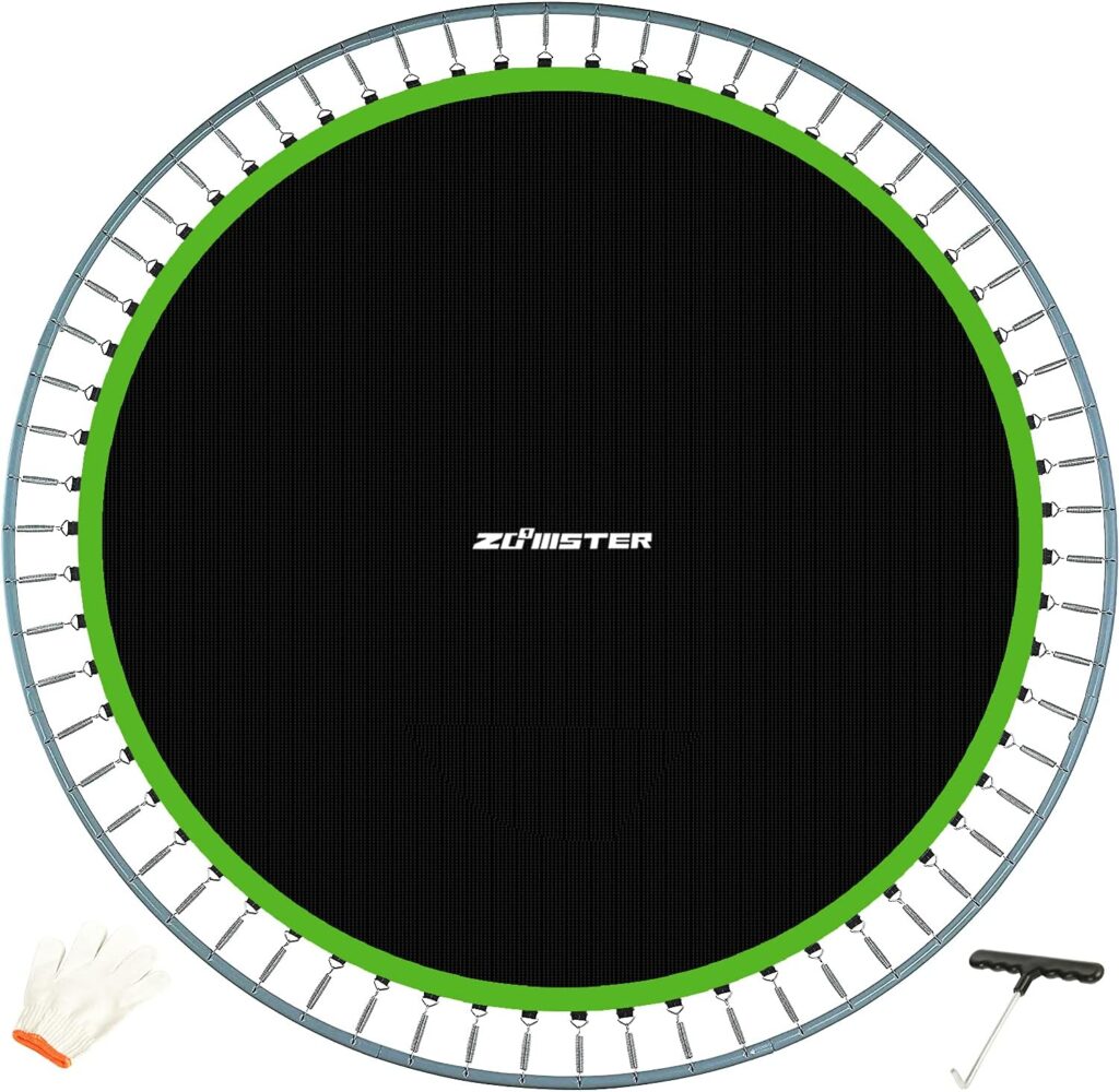 Replacement Jumping Mat, Fits 15 ft Round Trampoline Frame with 96 V-Hooks, Using 7 Springs 160 Premium Trampoline Mat (Spring not Included)